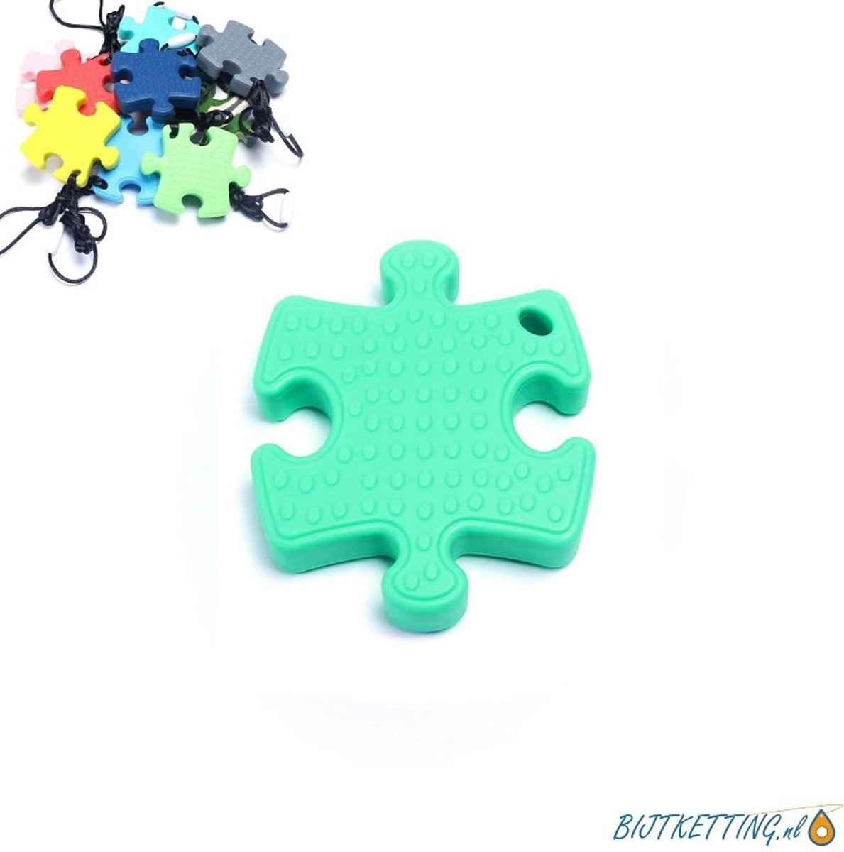 Bijtketting  | Puzzle | Puzzlestuk | mintgroen